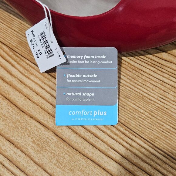 RED COMFORT PLUS PATENT LEATHER PUMPS 10 - Picture 3 of 3